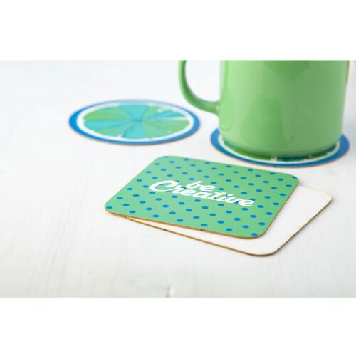 Creapint Custom Made Papieren Onderzetter, Rond Wit