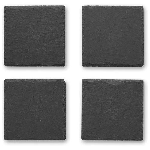 Leistenen onderzetters Slate4 zwart
