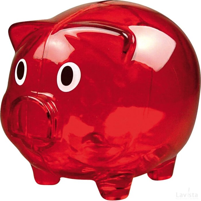 Transparant spaarzwijn Oerlinghausen rood