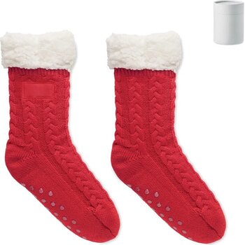 Paar huissokken m Canichie rood