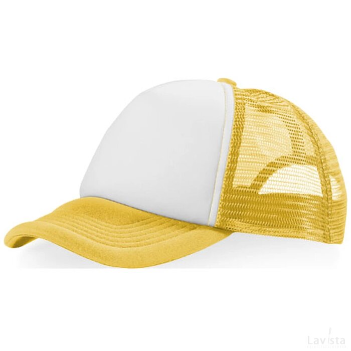 Trucker 5 panel cap geel,Wit Geel, Wit Geel/Wit Geel/Geel/Wit