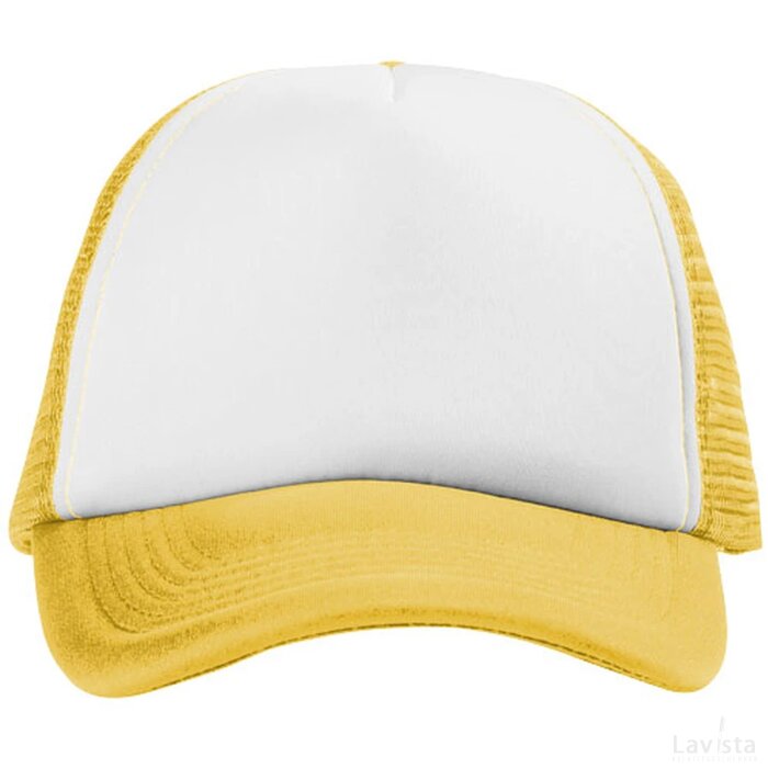 Trucker 5 panel cap geel,Wit Geel, Wit Geel/Wit Geel/Geel/Wit