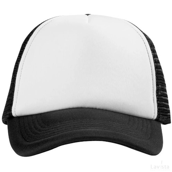 Trucker 5 panel cap Zwart,Wit Zwart, Wit Zwart/Wit