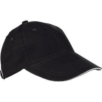 6-panel sandwich katoenen baseballcap Niddatal zwart 6-panel sandwich katoenen baseballcap Niddatal zwart