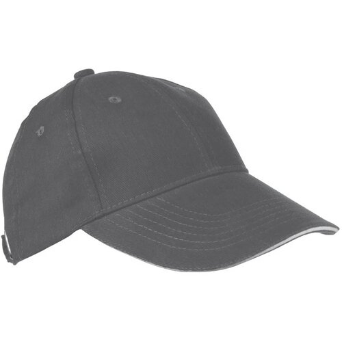 6-panel sandwich katoenen baseballcap Niddatal grijs silvergrey