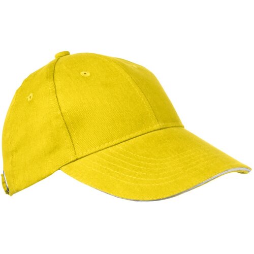 6-panel sandwich katoenen baseballcap Niddatal geel