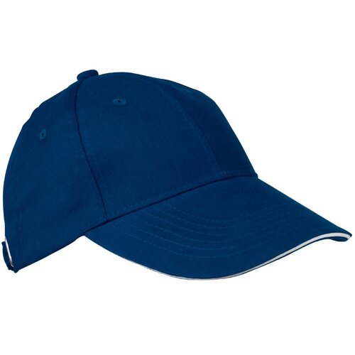 6-panel sandwich katoenen baseballcap Niddatal donkerblauw darkblue