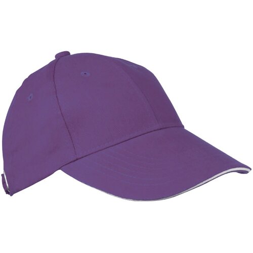 6-panel sandwich katoenen baseballcap Niddatal paars purple