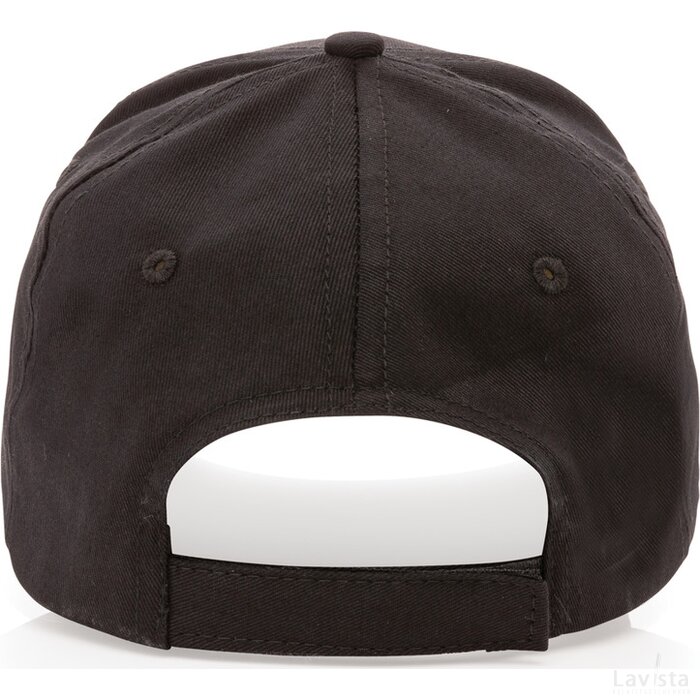 Impact AWARE™ 5 panel 190gr gerecycled katoenen cap zwart