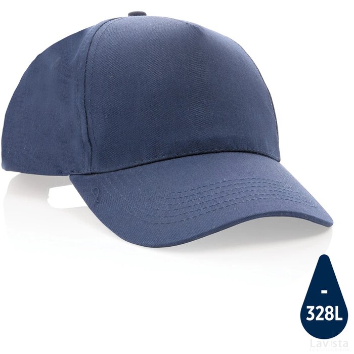 Impact AWARE™ 5 panel 190gr gerecycled katoenen cap donkerblauw