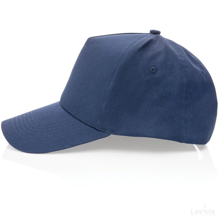 Impact AWARE™ 5 panel 190gr gerecycled katoenen cap donkerblauw