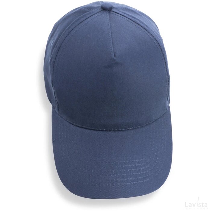 Impact AWARE™ 5 panel 190gr gerecycled katoenen cap donkerblauw