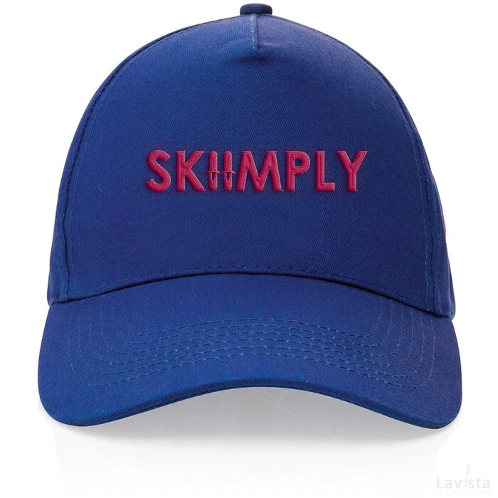 Impact AWARE™ 5 panel 190gr gerecycled katoenen cap blauw