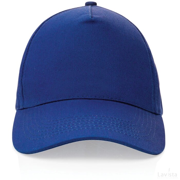 Impact AWARE™ 5 panel 190gr gerecycled katoenen cap blauw