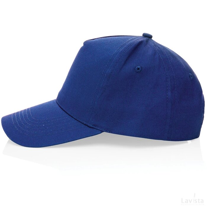 Impact AWARE™ 5 panel 190gr gerecycled katoenen cap blauw