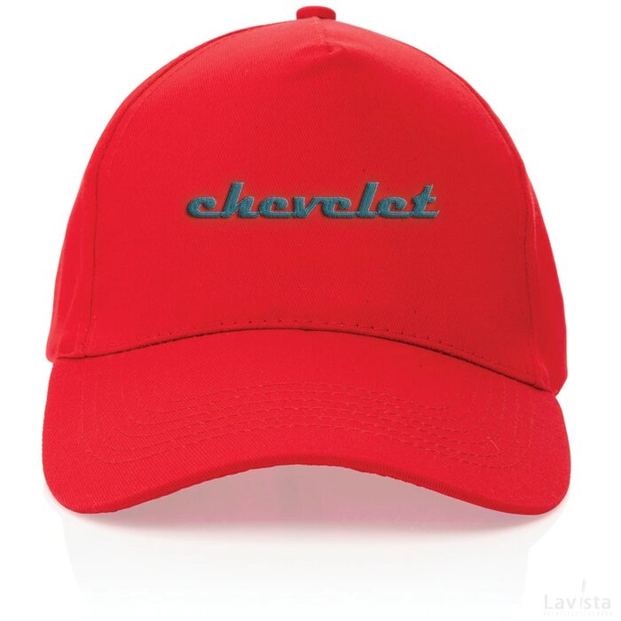 Impact AWARE™ 5 panel 190gr gerecycled katoenen cap rood