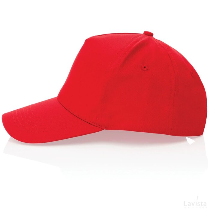 Impact AWARE™ 5 panel 190gr gerecycled katoenen cap rood