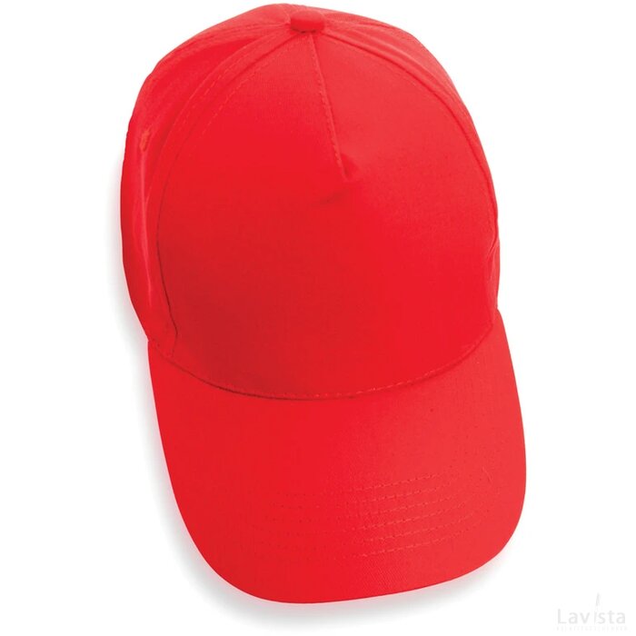 Impact AWARE™ 5 panel 190gr gerecycled katoenen cap rood
