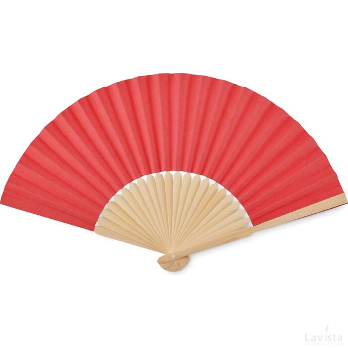 Waaier bamboe Fanny paper rood