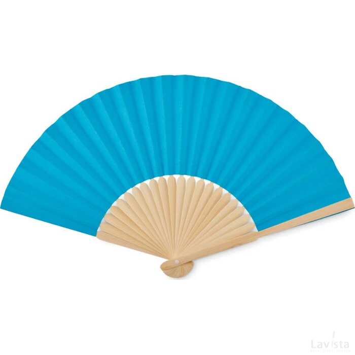 Waaier bamboe Fanny paper turquoise