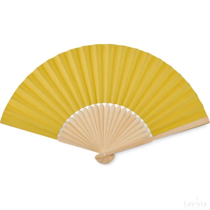 Waaier bamboe Fanny paper geel