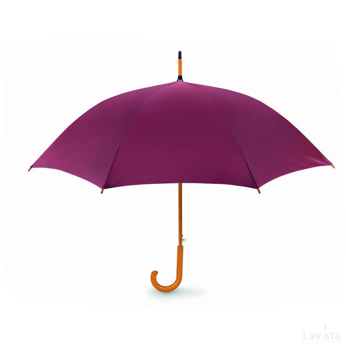 Paraplu met houten handvat Cumuli bordeaux