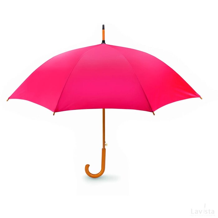 Paraplu met houten handvat Cumuli rood