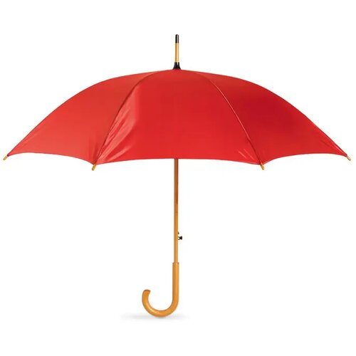 Paraplu met houten handvat Cumuli rood