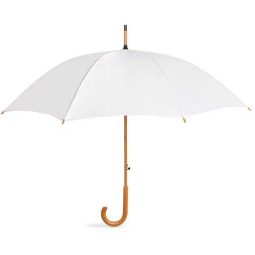 Paraplu met houten handvat Cumuli wit