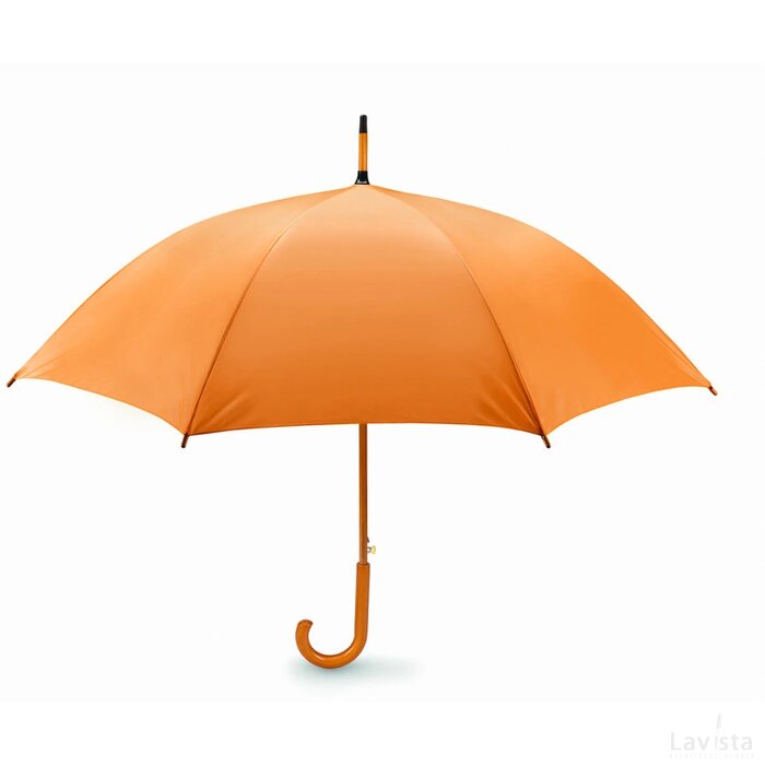 Paraplu met houten handvat Cumuli oranje