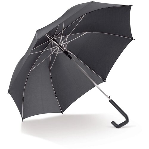 Stokparaplu 23” auto open zwart / grijs