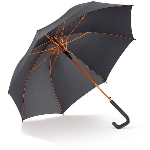 Stokparaplu 23” auto open zwart / oranje