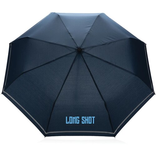 20.5 "Impact AWARE ™ RPET 190T pongee reflective miniparaplu donkerblauw