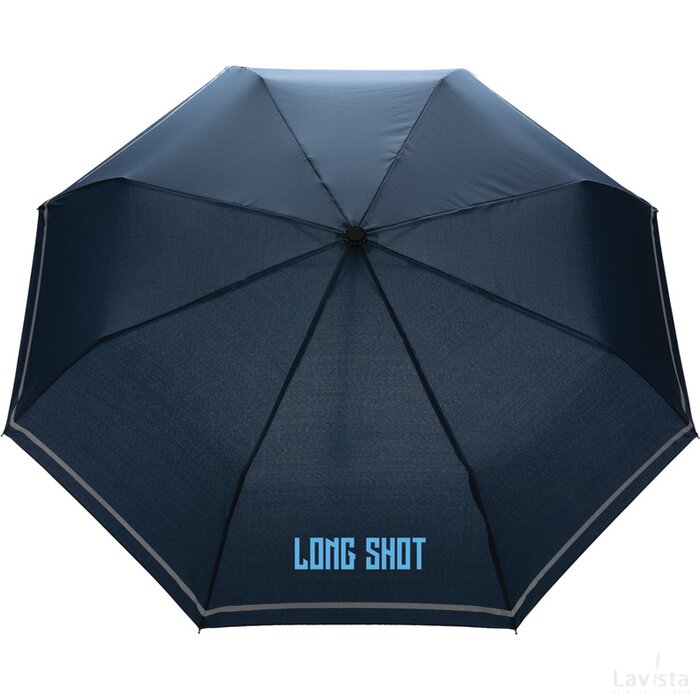 20.5 "Impact AWARE ™ RPET 190T pongee reflective miniparaplu donkerblauw