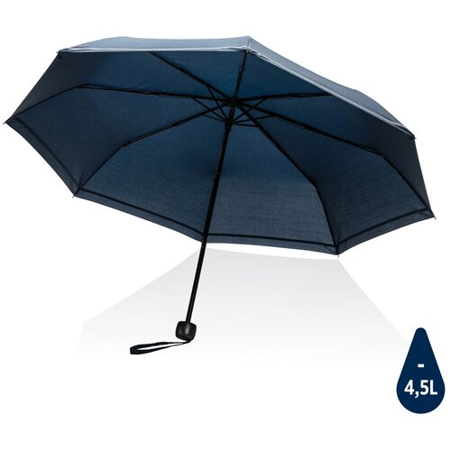 20.5 "Impact AWARE ™ RPET 190T pongee reflective miniparaplu donkerblauw