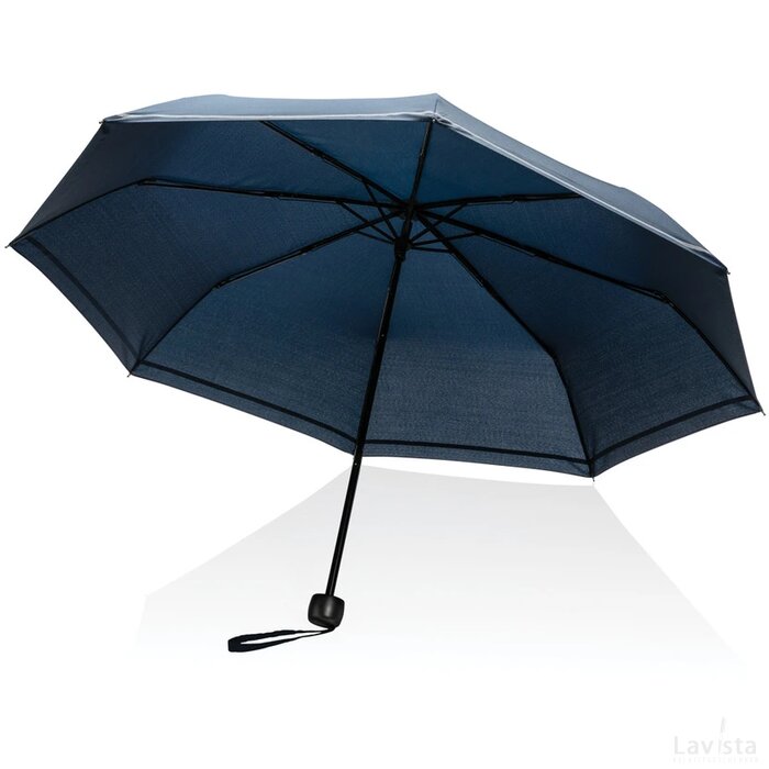 20.5 "Impact AWARE ™ RPET 190T pongee reflective miniparaplu donkerblauw