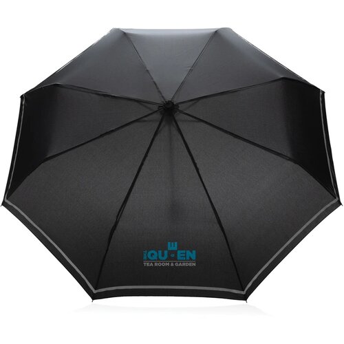 20.5 "Impact AWARE ™ RPET 190T pongee reflective miniparaplu zwart
