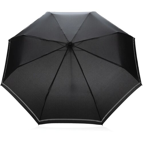 20.5 "Impact AWARE ™ RPET 190T pongee reflective miniparaplu zwart
