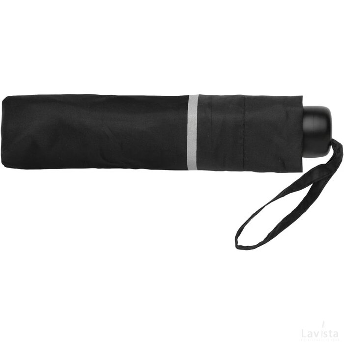 20.5 "Impact AWARE ™ RPET 190T pongee reflective miniparaplu zwart