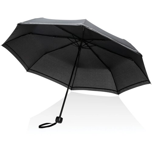 20.5 "Impact AWARE ™ RPET 190T pongee reflective miniparaplu zwart