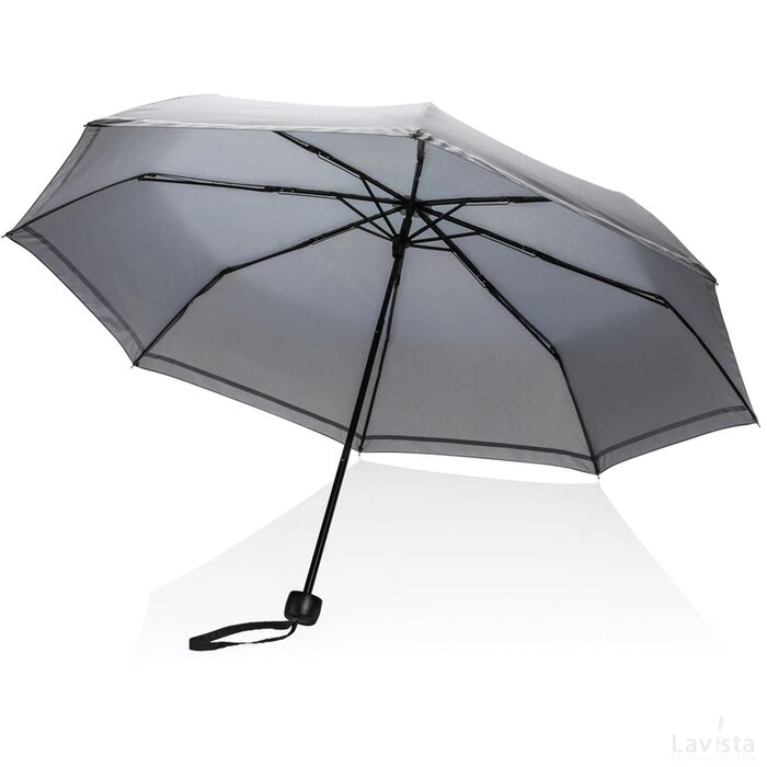20.5 "Impact AWARE ™ RPET 190T pongee reflective miniparaplu grijs