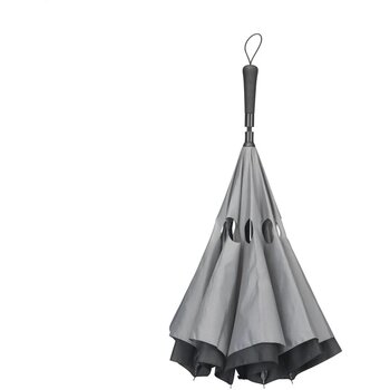 Reverse Umbrella Omgekeerde Paraplu Zwart/Grijs