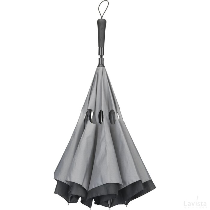 Reverse Umbrella Omgekeerde Paraplu Zwart/Grijs