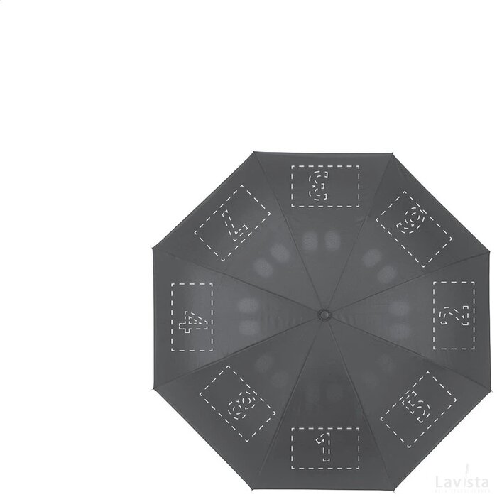 Reverse Umbrella Omgekeerde Paraplu Zwart/Grijs
