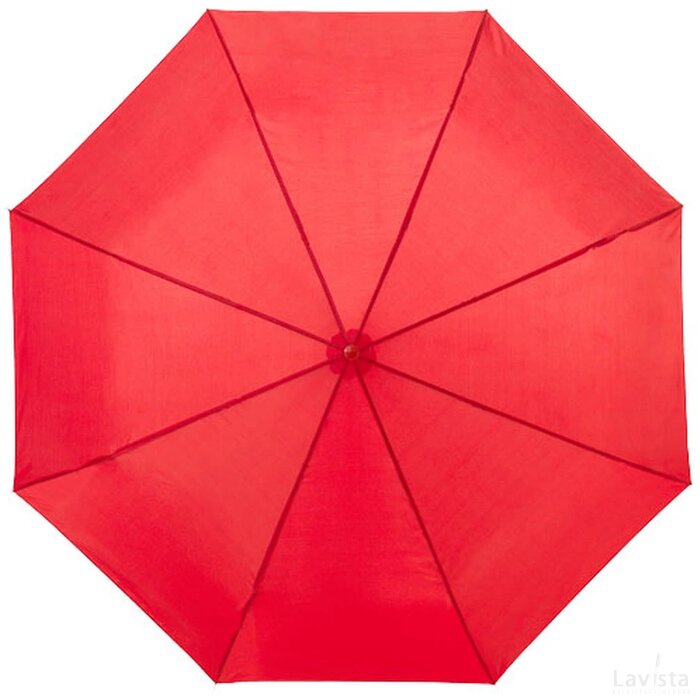 Ida 21.5'' 3 sectie paraplu Rood