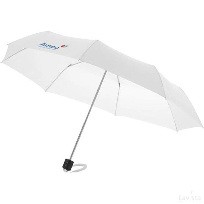 Ida 21.5'' 3 sectie paraplu Wit
