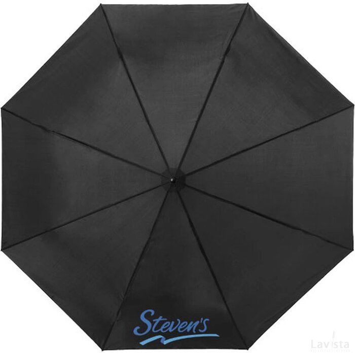 Ida 21.5'' 3 sectie paraplu Zwart