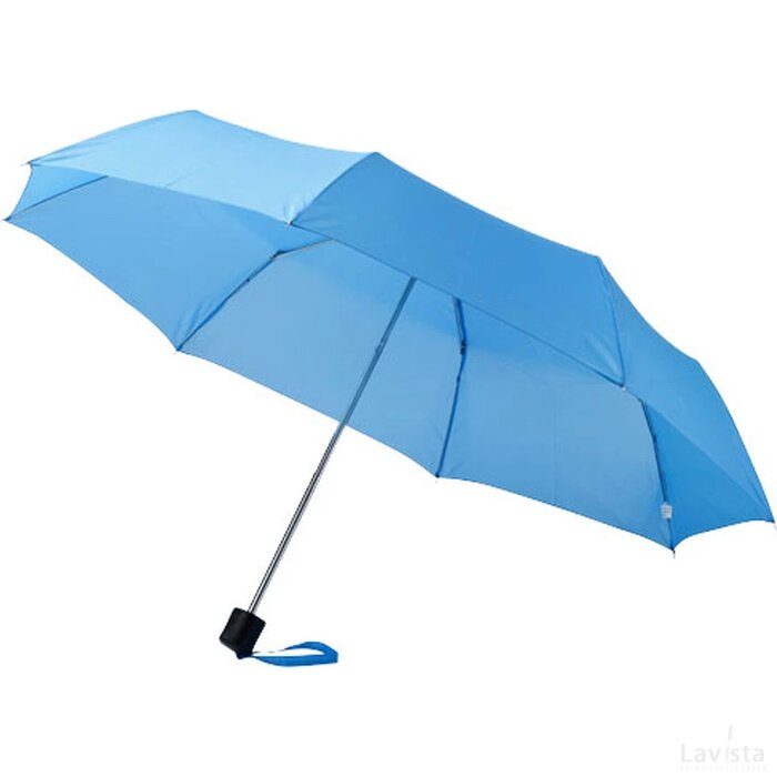 Ida 21.5'' 3 sectie paraplu blauw Process Blue Process blauw