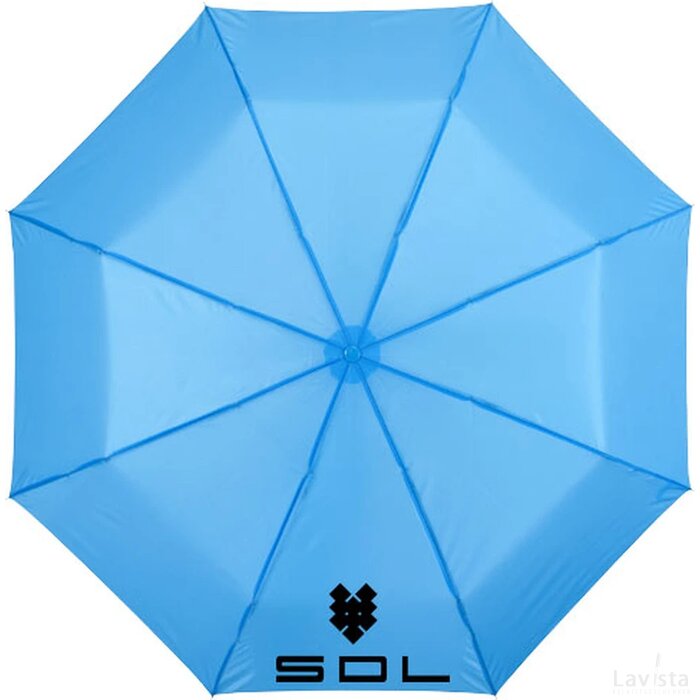 Ida 21.5'' 3 sectie paraplu blauw Process Blue Process blauw