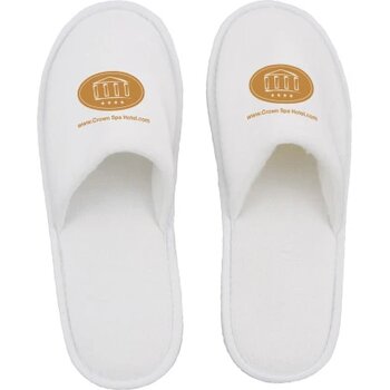 Paar slippers, dichte teen wit Paar slippers, dichte teen wit